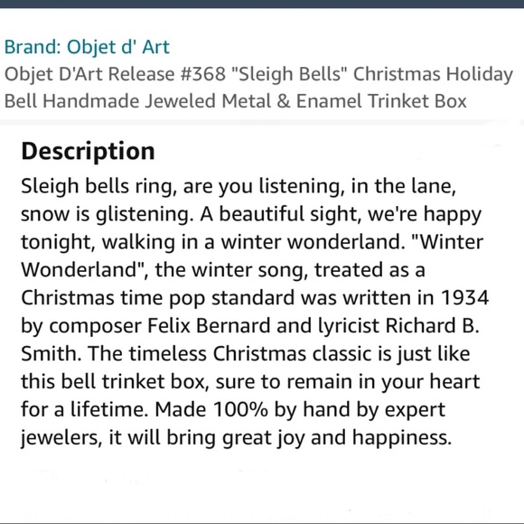 Sleigh Bells Purple Christmas Bell Enamel Trinket - Picture 12 of 12